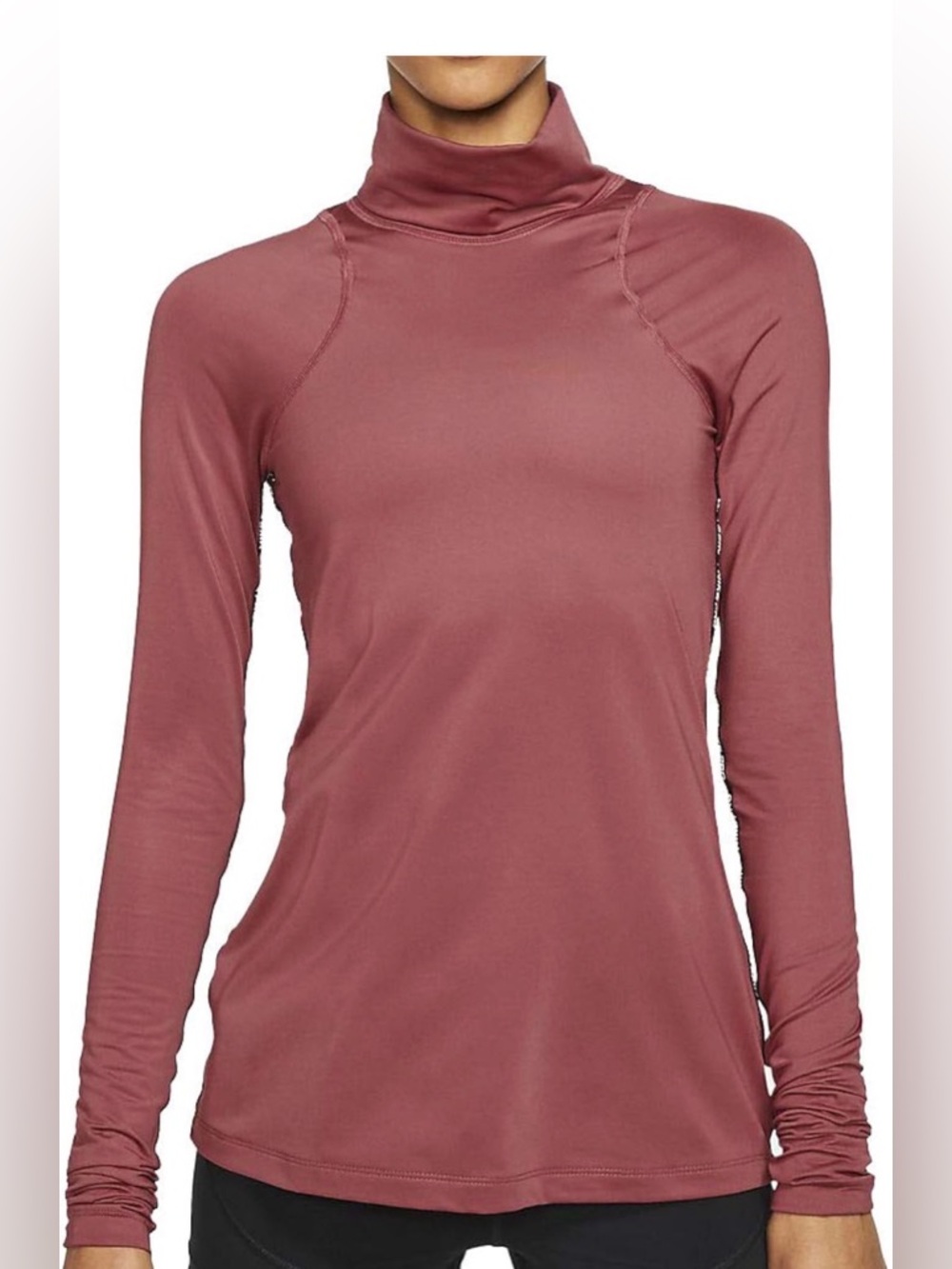 Nike Pro Dri Fit Warm Womens Long Sleeve Top Cedar Burgundy 2XL